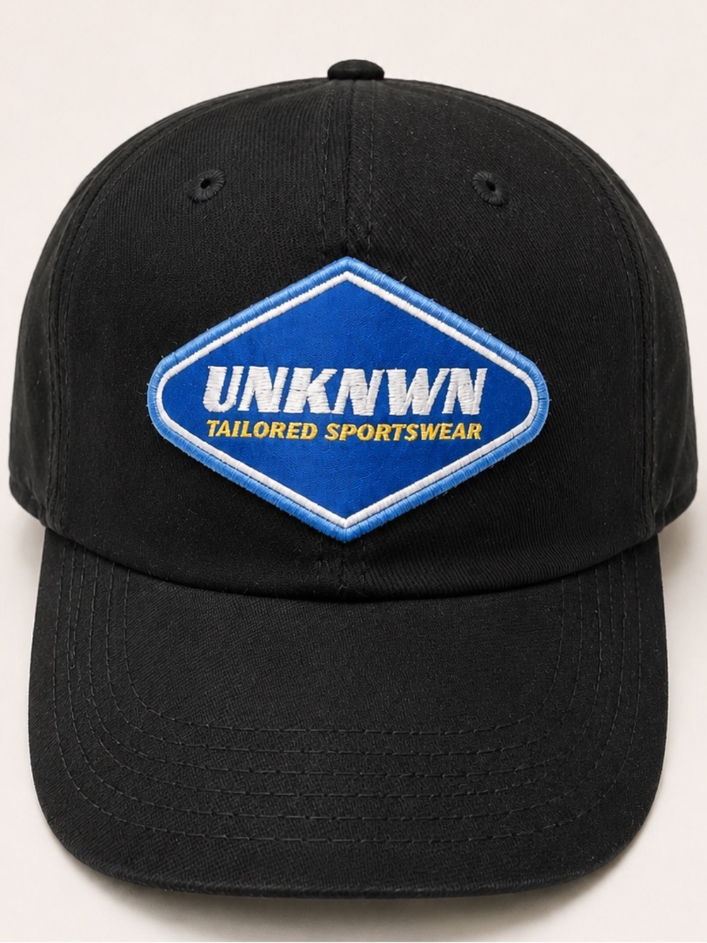 NWOT UNKNWN Baseball Cap Men's OS Black Adjustable Tailored Sportswear Stretch